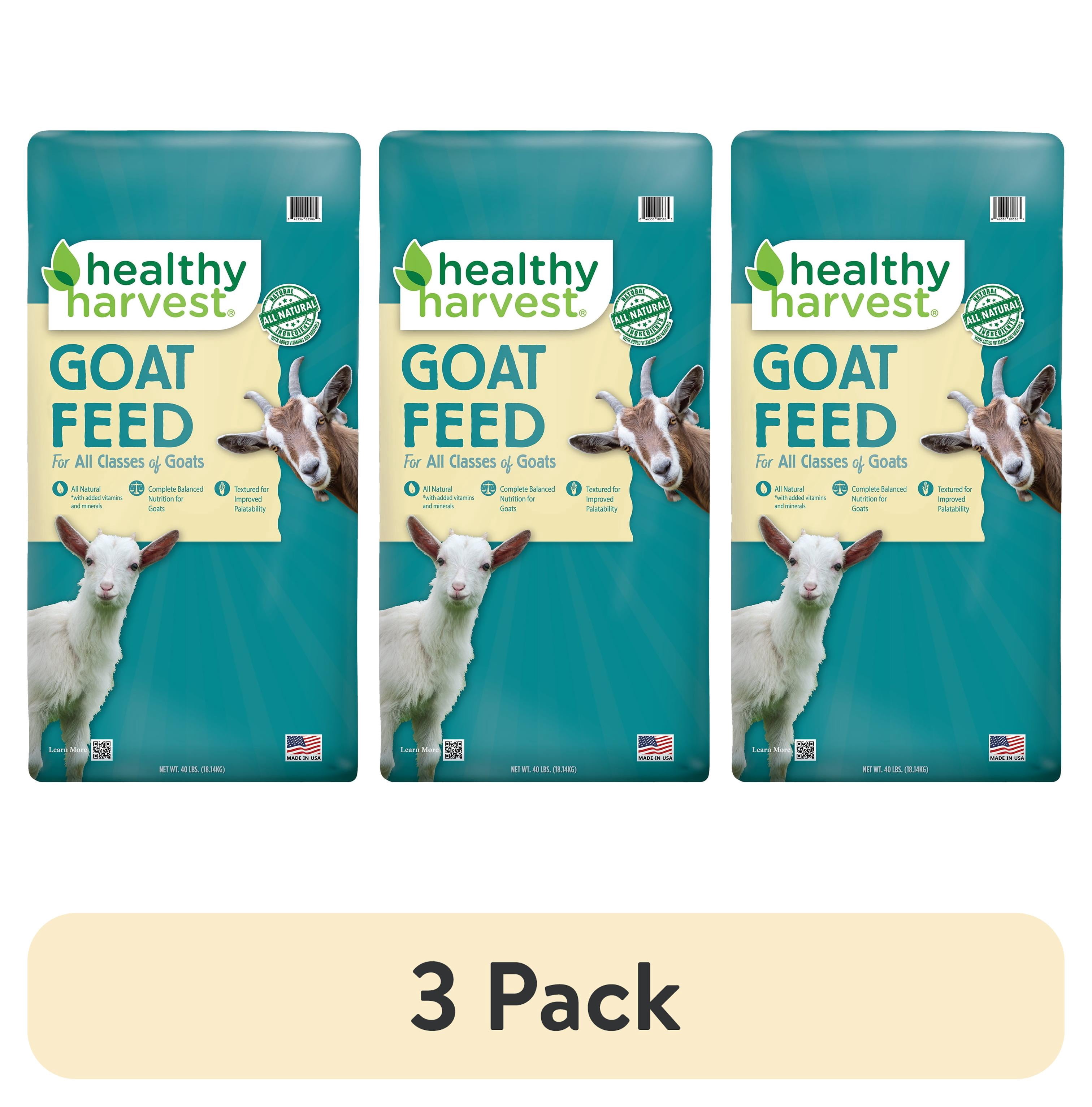 (3 pack) Healthy Harvest All Natural 16% Textured Goat Feed 40 lb Bag