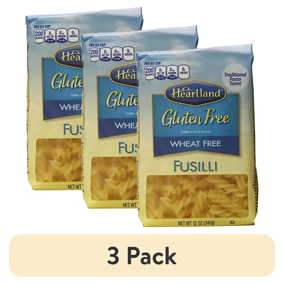 (3 pack) Heartland Gluten Free Fusilli, 12 Ounce (Pack of 6)