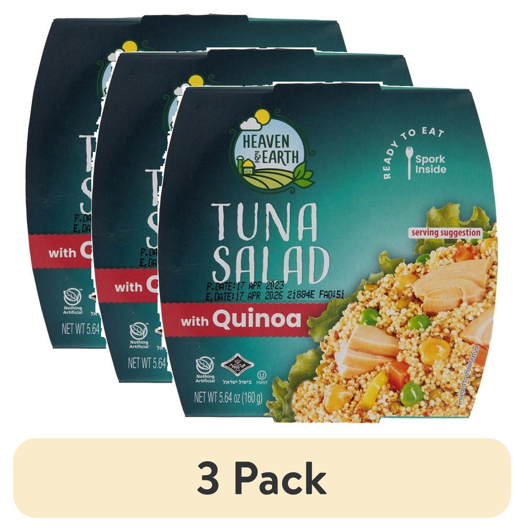 (3 pack) Heaven & Earth Tuna Salad with Quinoa, Ready to Eat, 5.64 oz