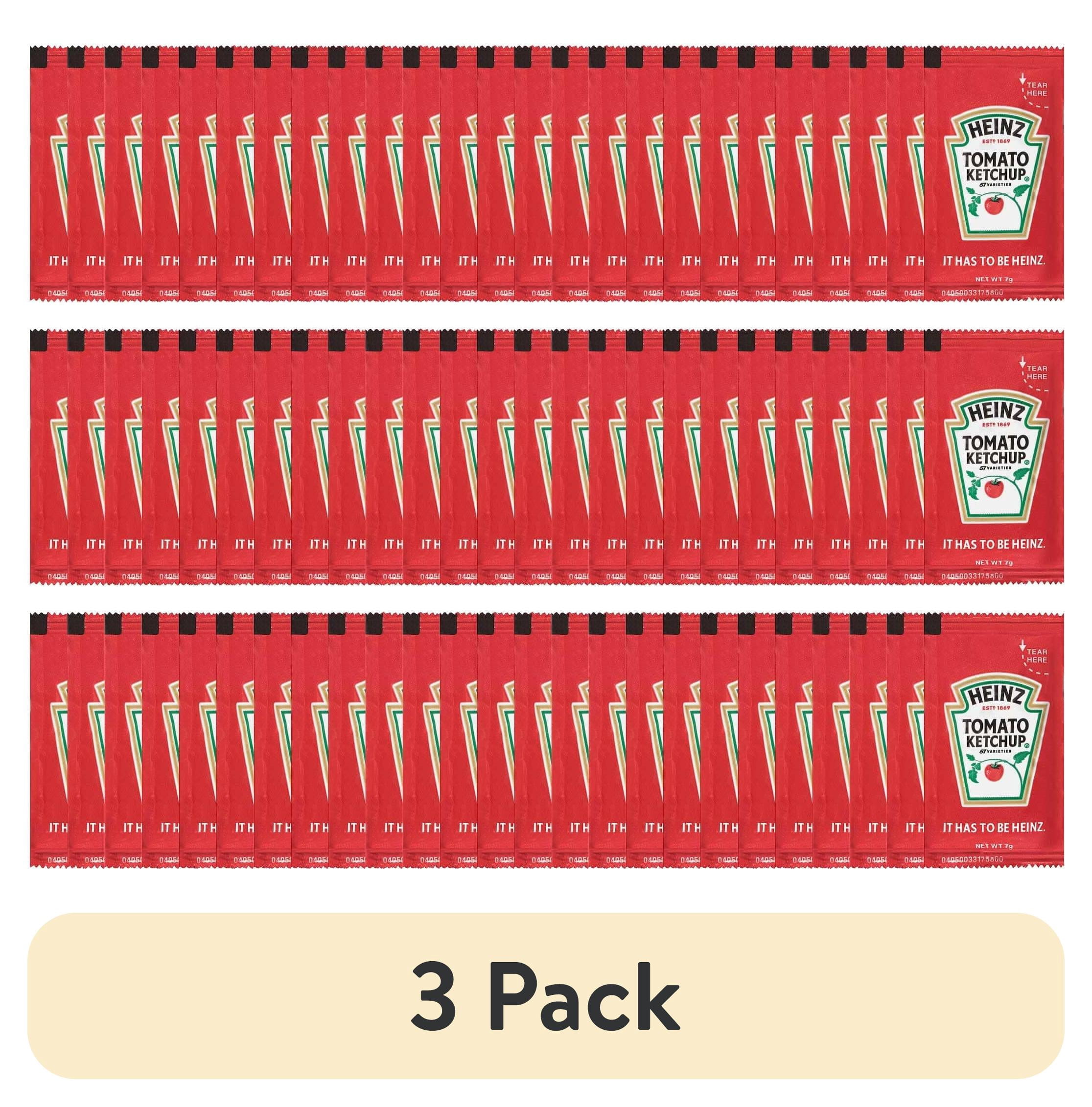 (3 pack) Heinz Condiment Packets On the Go, Ketchup, Mustard, Relish ...