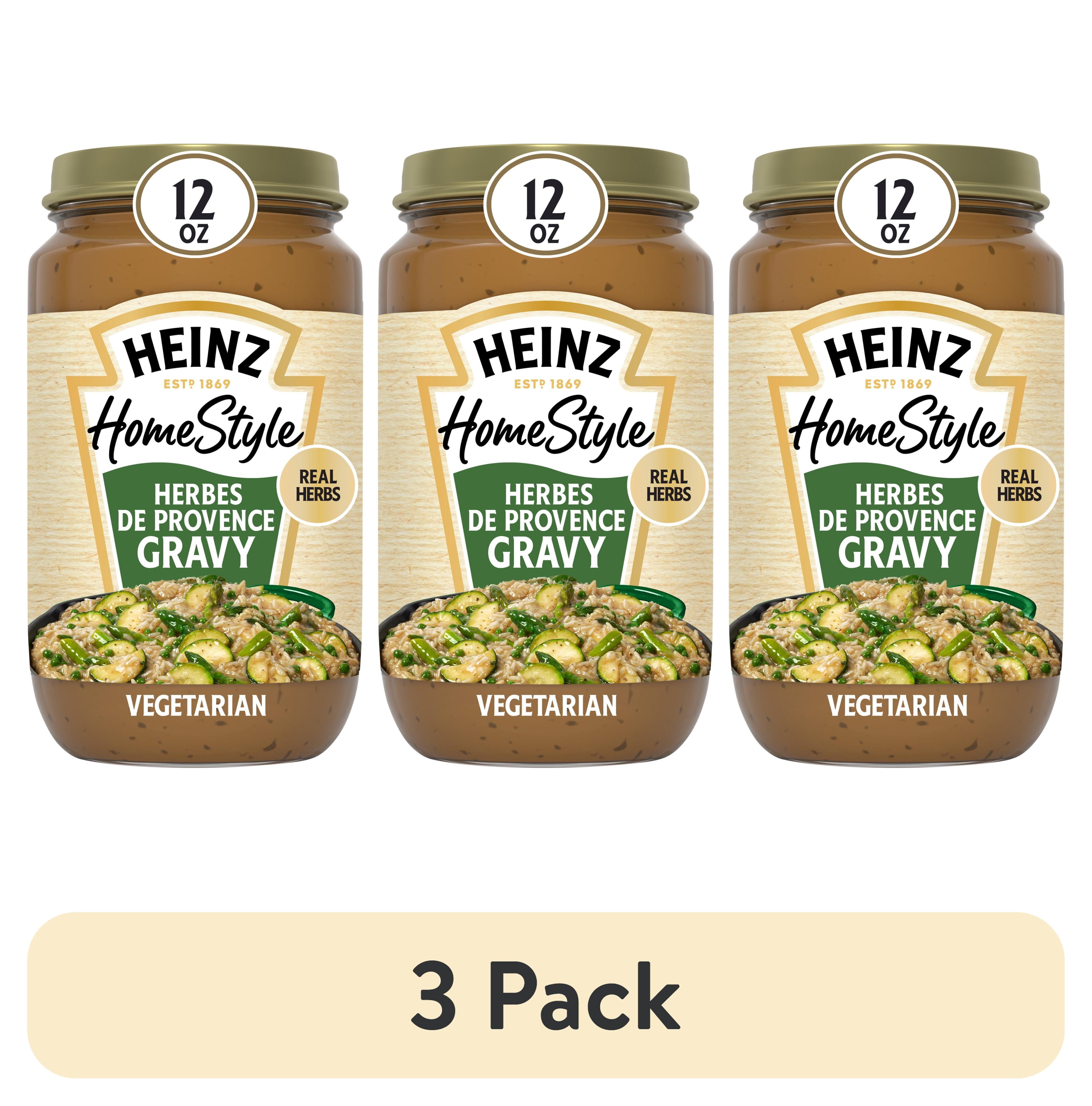 (3 pack) Heinz HomeStyle Herbes de Provence Gravy, 12 oz Jar