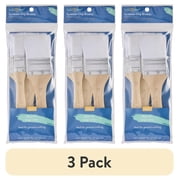 (3 pack) Hello Hobby 3 Piece White Chip Brush Set