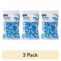 (3 pack) Hello Hobby Pony Bead Mix, Blue, 500 Pieces, Plastic Craft Beads for Jewelry Making and DIY Projects