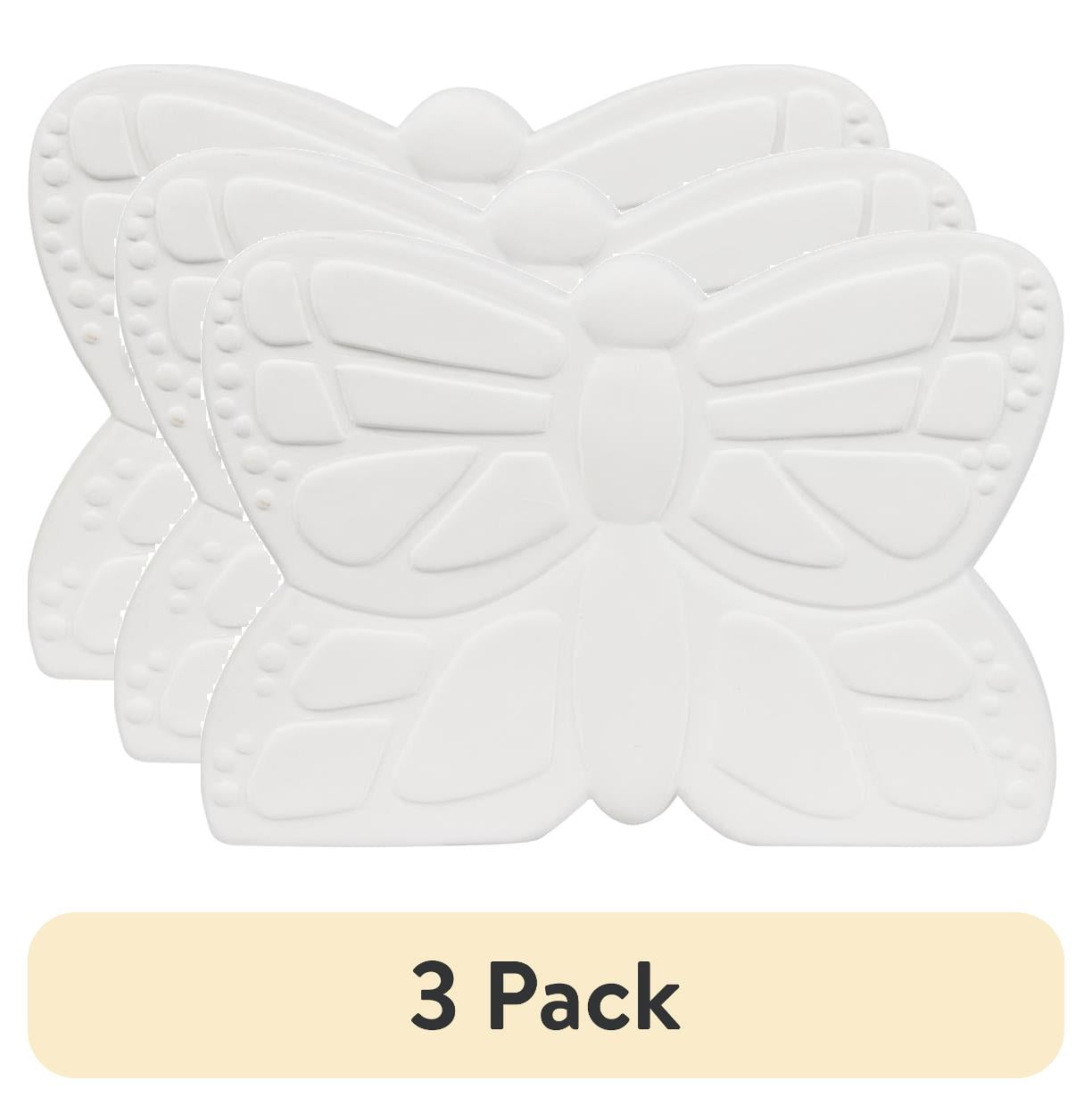 (3 pack) Hello Hobby Ceramic Paintable Bank Butterfly Figurine, 6" x 4.25" x 2.5" White Craft Base, New