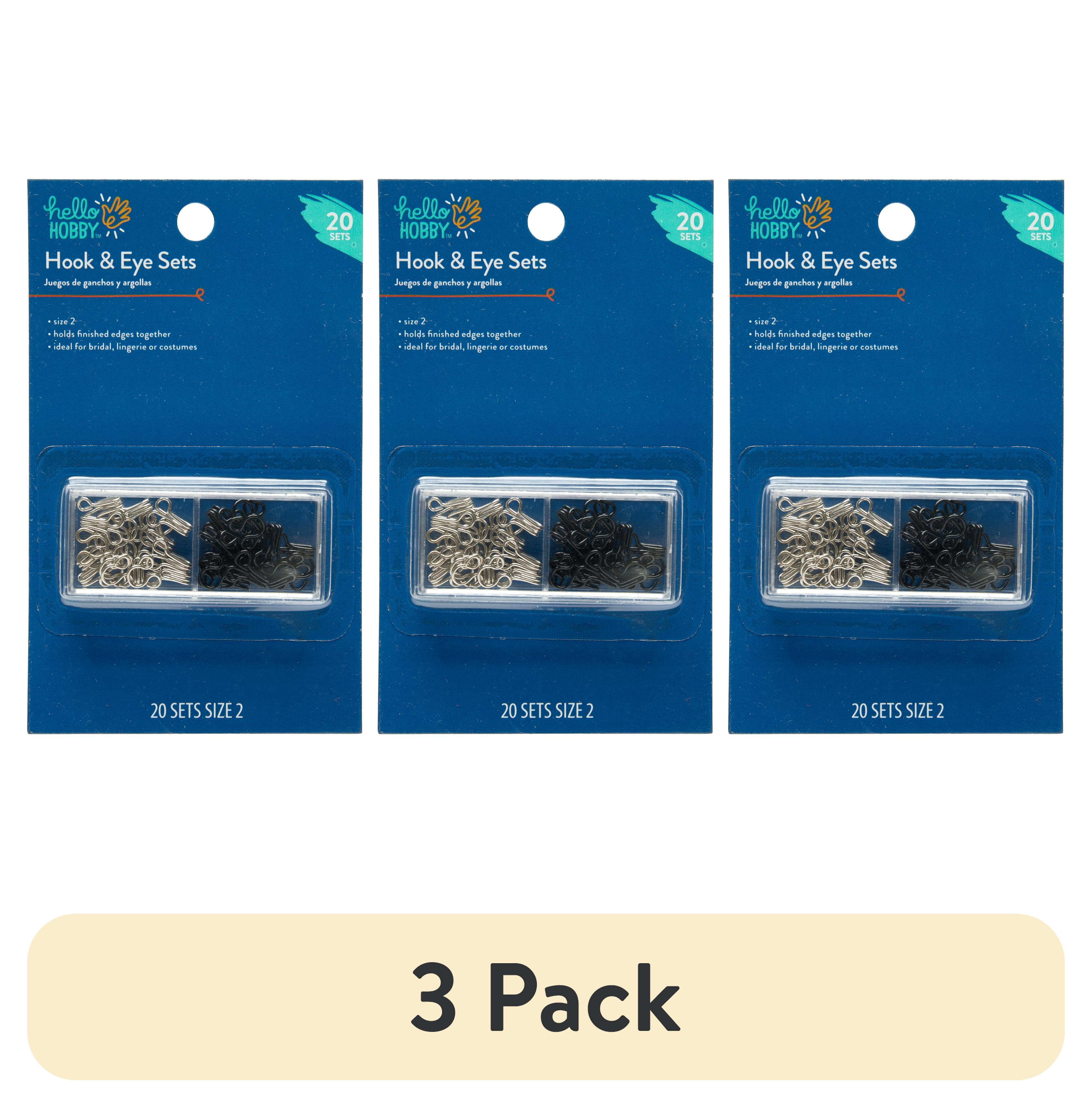 (3 pack) Hello Hobby Hook+eye Size 2