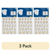 (3 pack) Hello Hobby Iron-on Alphabet Sewing Patches & Appliques, Groovy