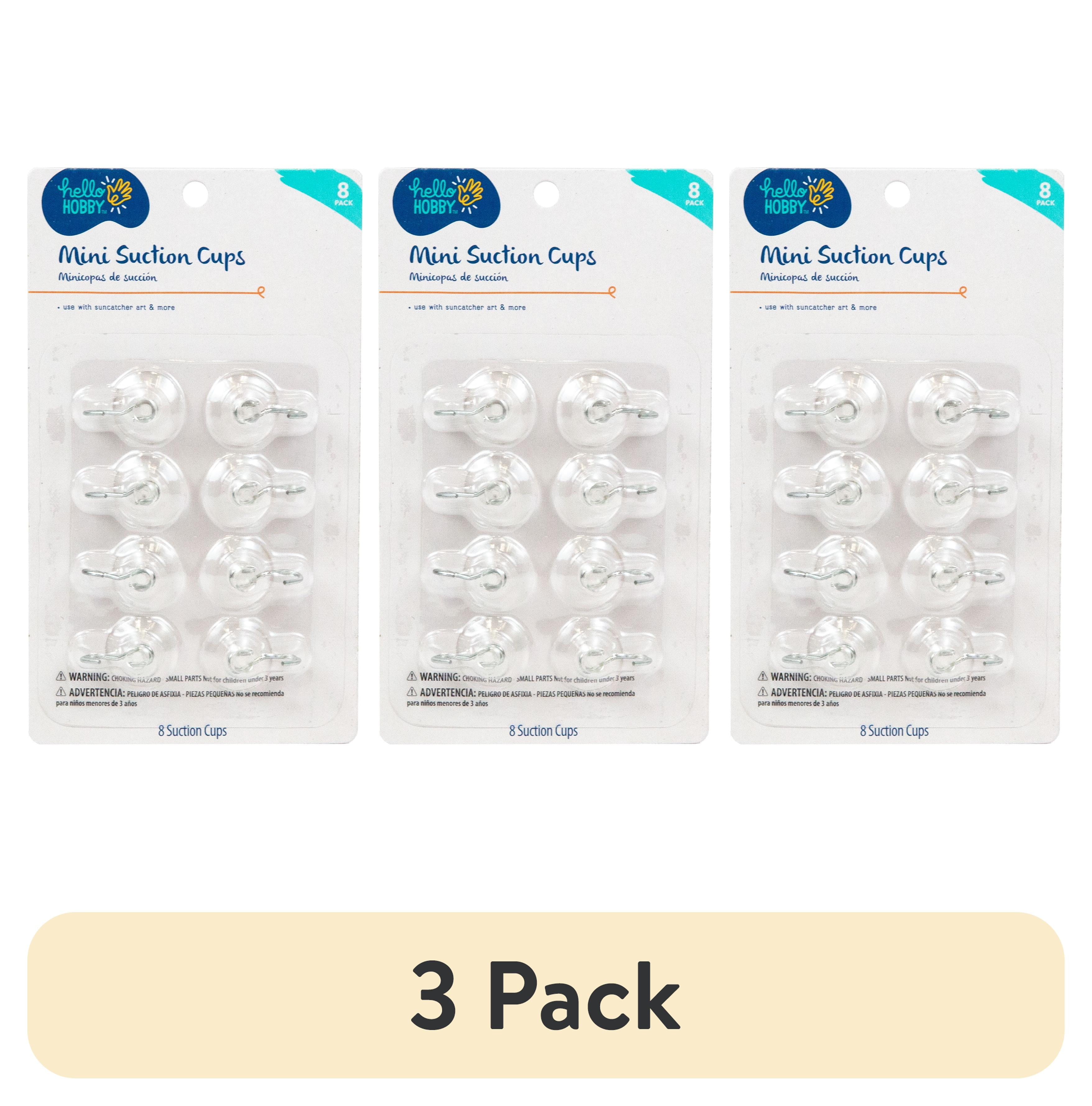 (3 pack) Hello Hobby Mini Suction Cups, 8-Pack