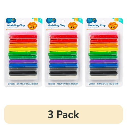 (3 pack) Hello Hobby Modeling Clay, 12-Pack