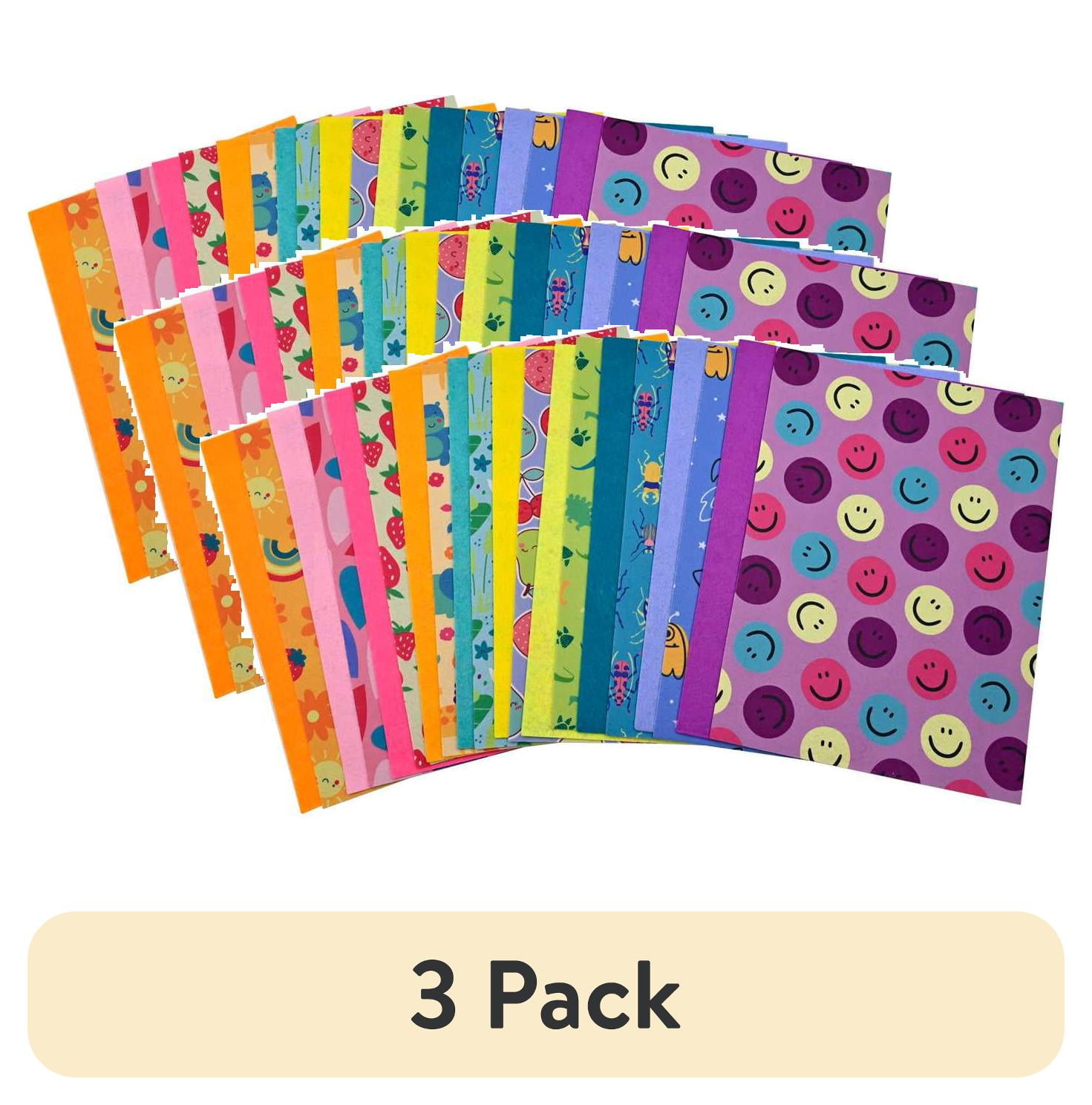 (3 pack) Hello Hobby 9" x 12" Multicolor Printed Felt Sewing & Craft Fabric, 20 Pack