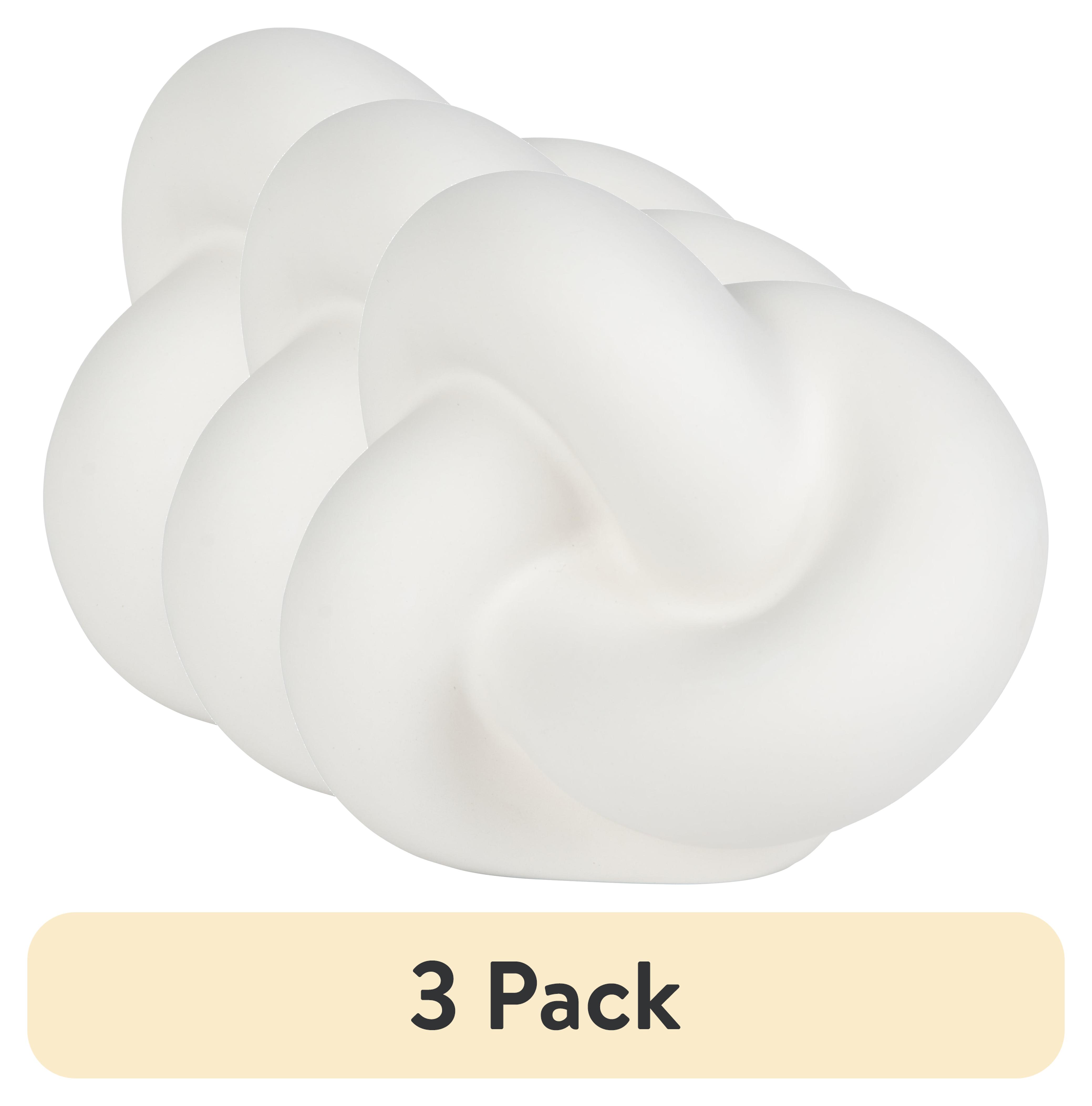 (3 pack) Hello Hobby Paintable Base Knot, White Ceramic 5"