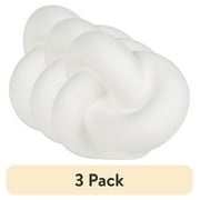 (3 pack) Hello Hobby Paintable Base Knot, White Ceramic 5"