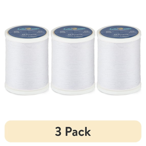 (3 pack) Hello Hobby Pale Silver All Purpose Thread