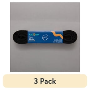 (3 pack) Hello Hobby Elastic Band Black 3/4 Inch x 3 Yards