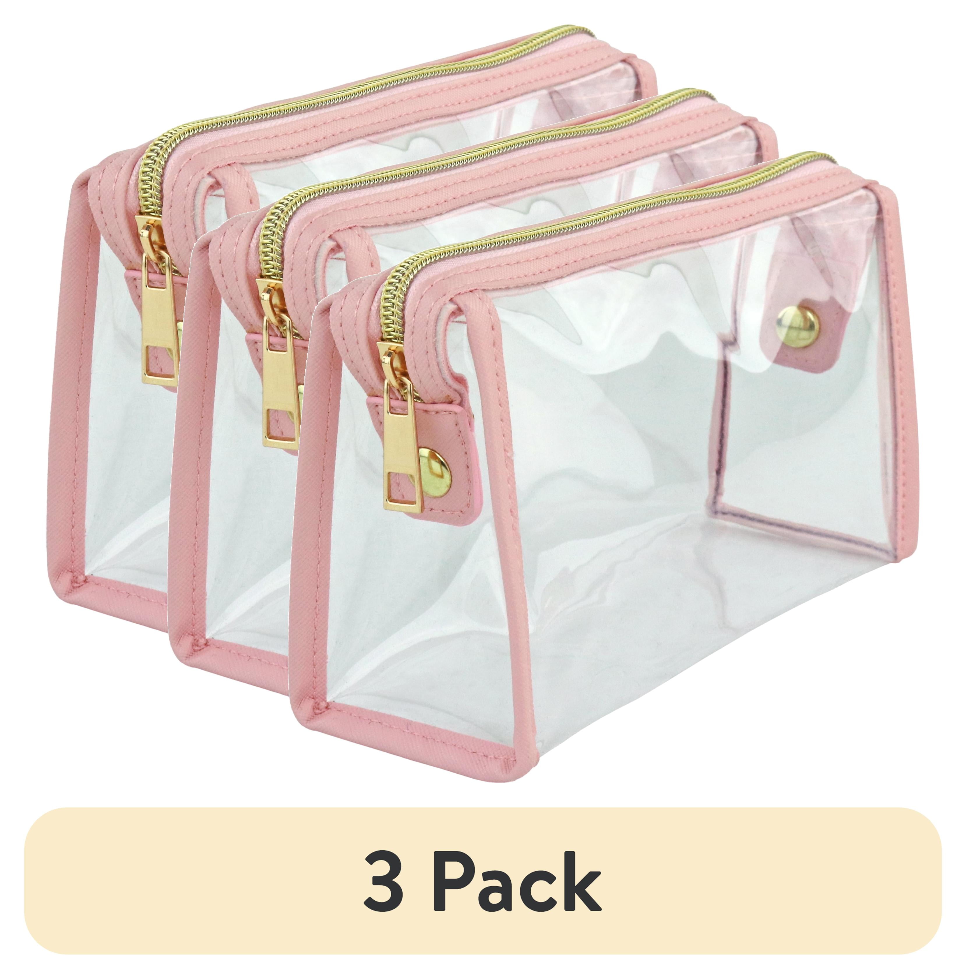 (3 pack) Hello Hobby Portable Craft and Hobby Storage Pouch, Pink Accents