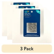 (3 pack) Hello Hobby Silver Safety Pins 80 Count with Assorted Sizes, Nickel-Plated Brass
