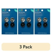 (3 pack) Hello Hobby Sew on Metal Snaps, Size 10, 4 Piece Set
