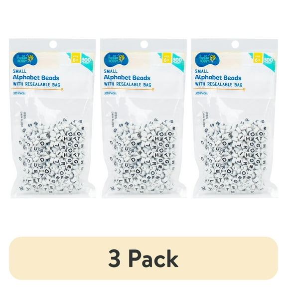 (3 pack) Hello Hobby Small Alphabet Beads, Boys and Girls, Child, Ages 6+