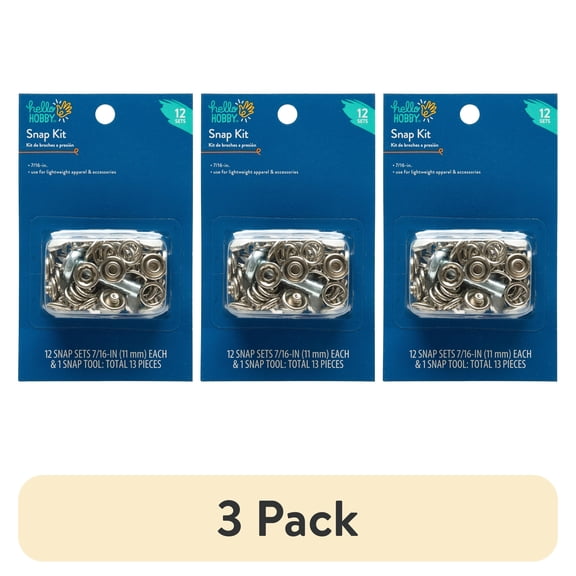 (3 pack) Hello Hobby Snap Fastnrs 12ct