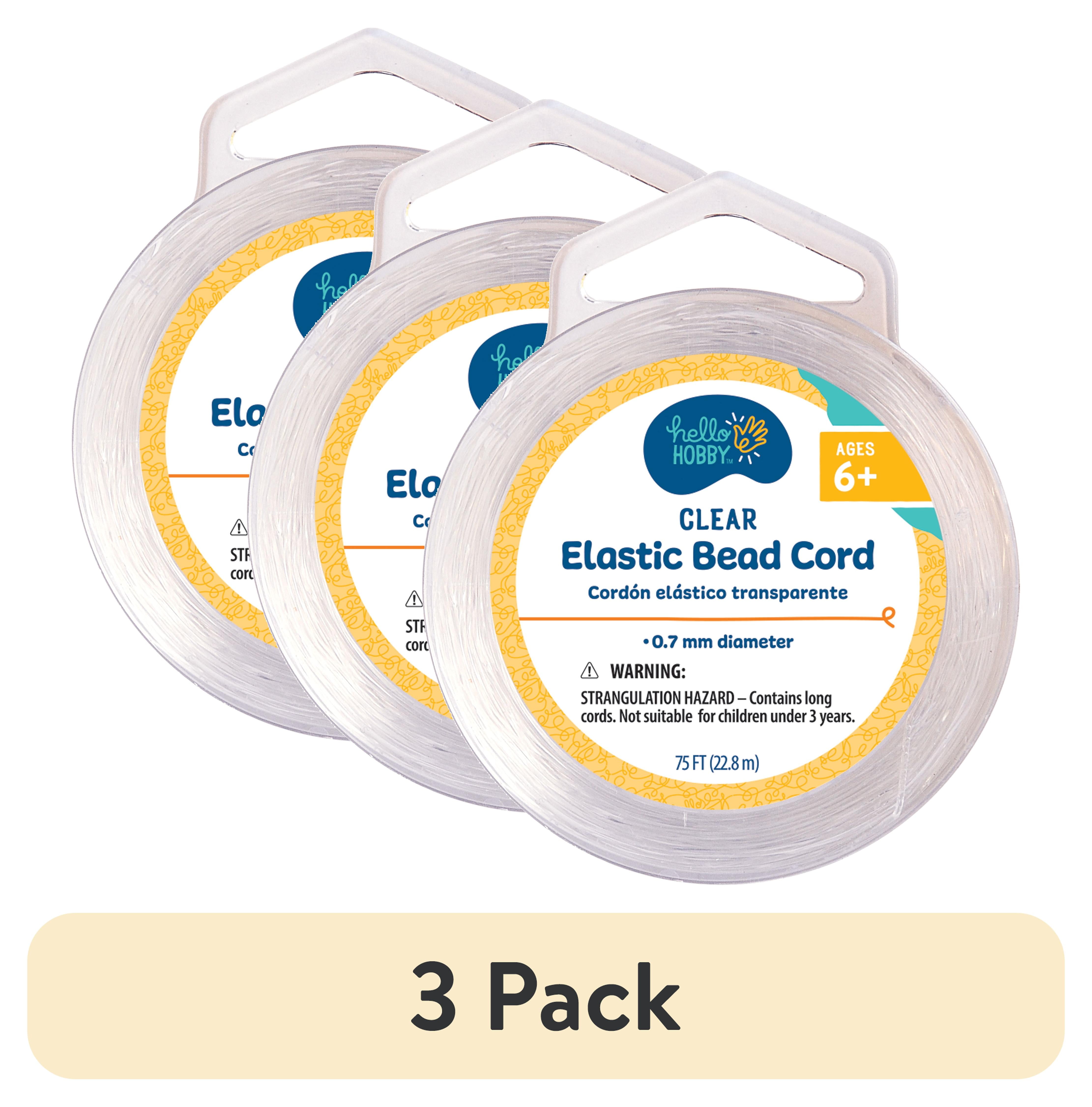 (3 pack) Hello Hobby Stretch Cord 75ft Clear