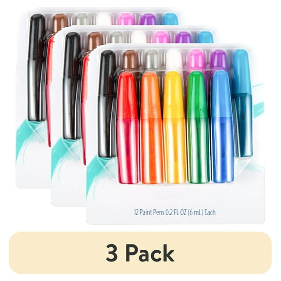 (3 pack) Hello Hobby Suncatcher Paints, 12 Multi-Color Paint Pens