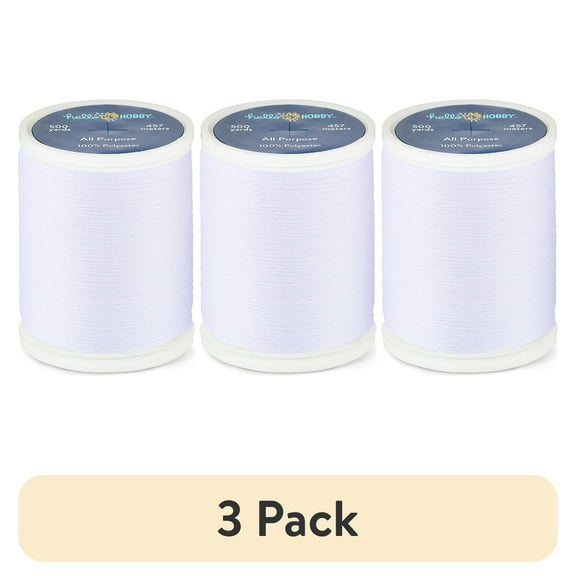 (3 pack) Hello Hobby White All Purpose Thread AP500