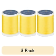 (3 pack) Hello Hobby Yellow Lemon 100% Polyester All Purpose Thread, 300 Yards