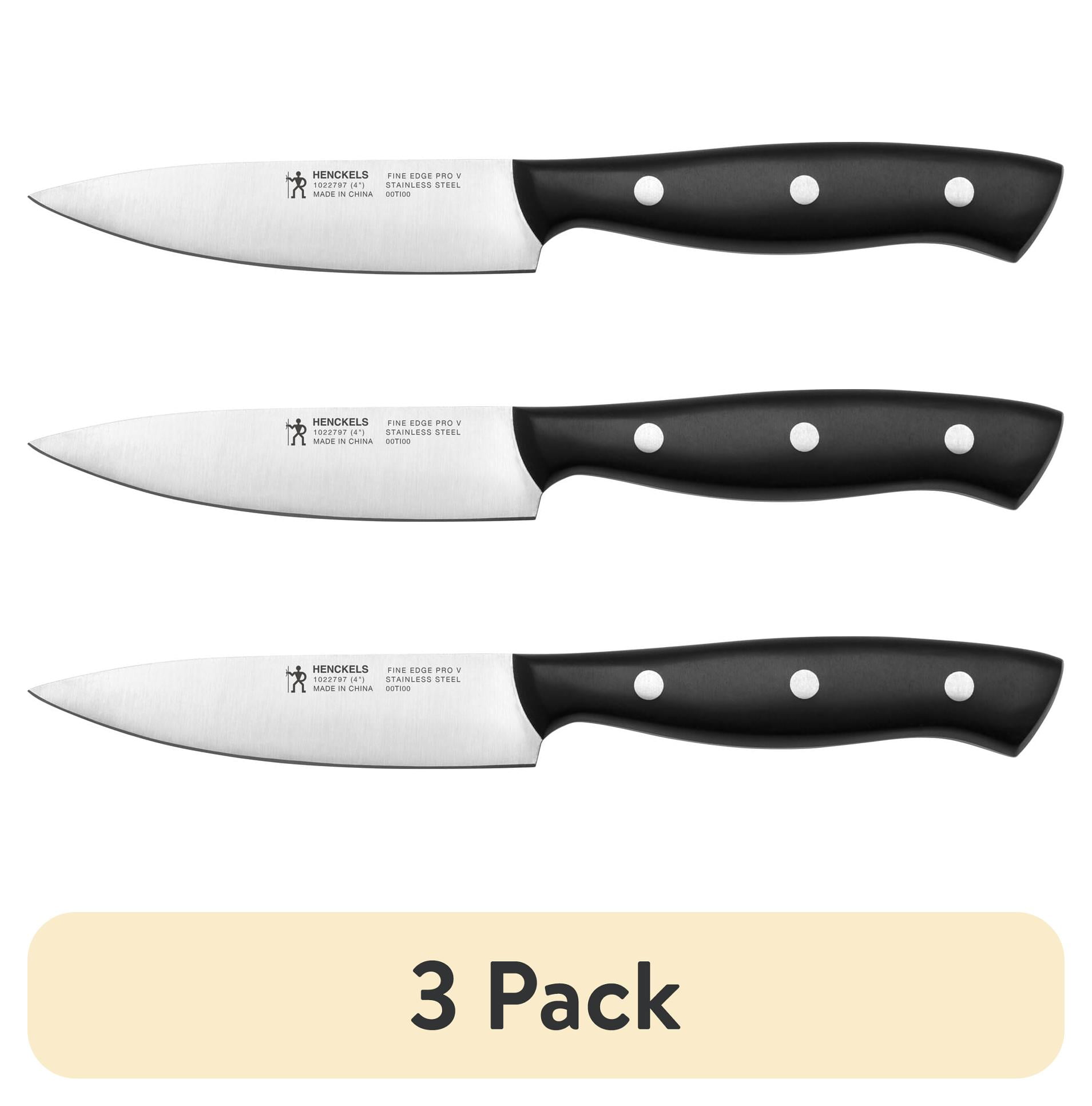 (3 pack) Henckels Everpoint 4-Inch Triple Rivet Stainless Steel Paring Knife - Walmart.com