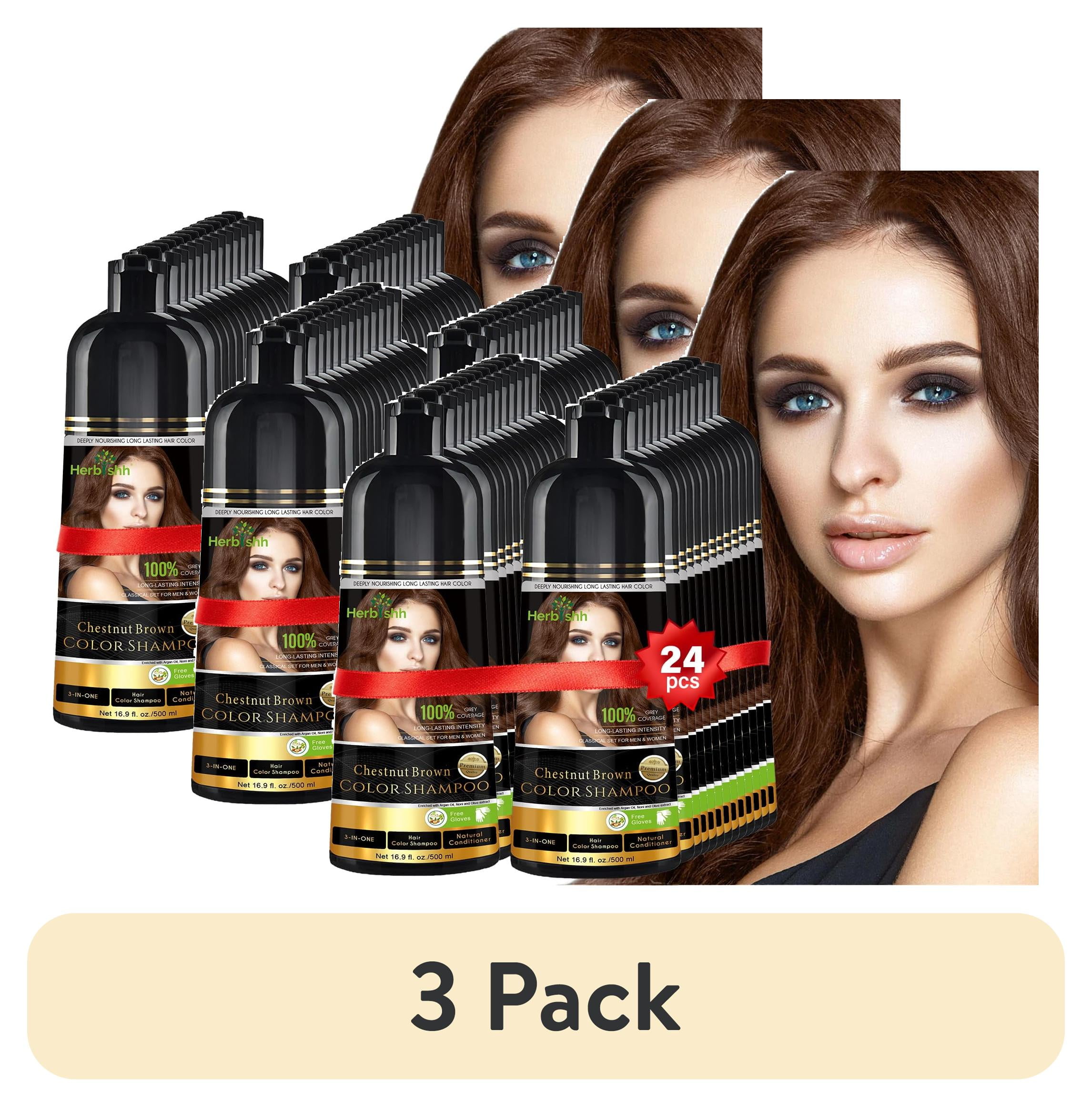 (3 pack) Herbishh Hair Color Shampoo for Gray Hair – Magic Hair Dye ...