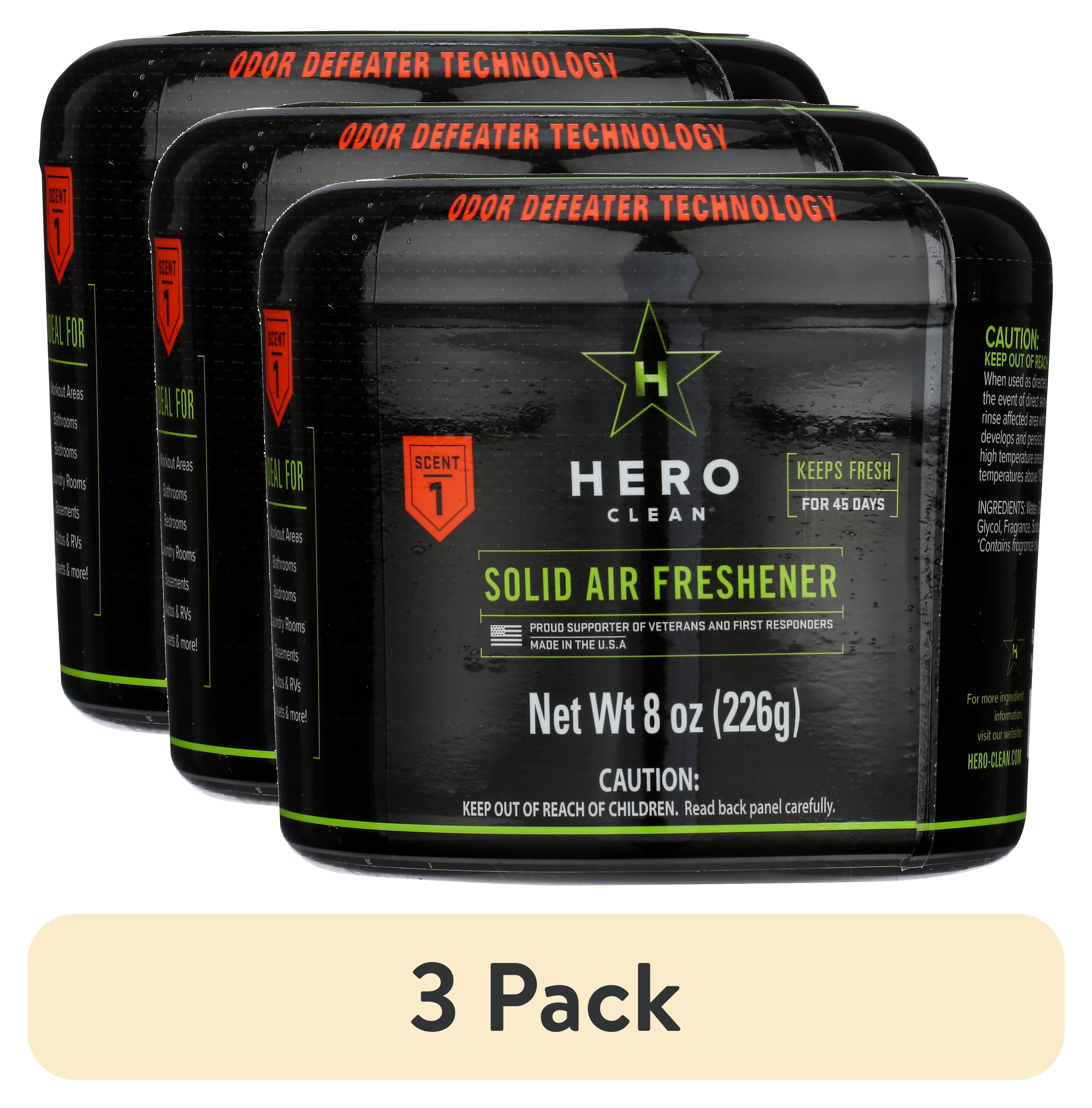 (3 pack) Hero Clean Solid Air Freshener, Scent 1, 8-Ounce
