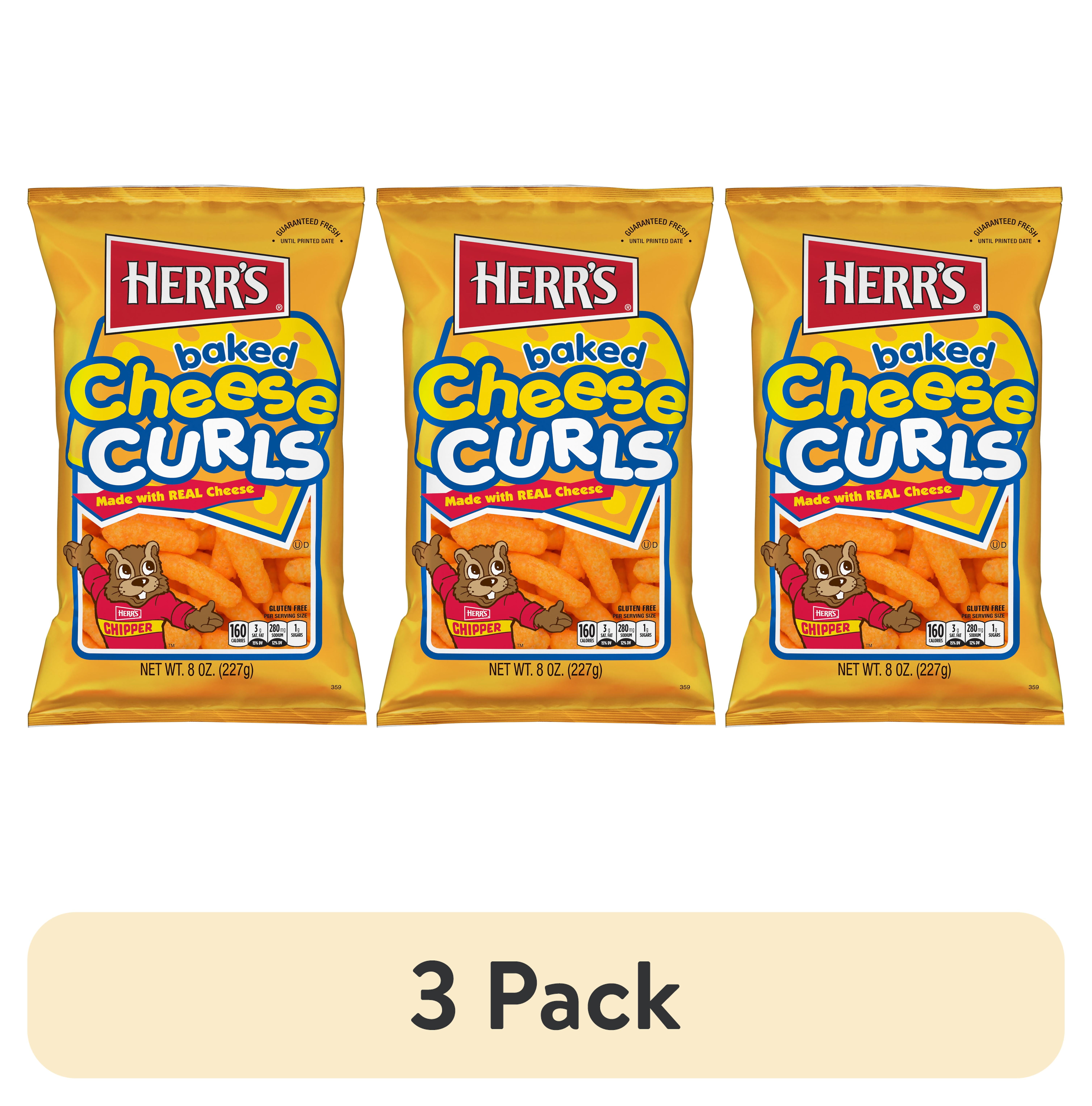 (3 pack) Herr's Baked Cheese Curls, 8 oz