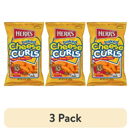 (3 pack) Herr's Baked Cheese Curls, 8 oz
