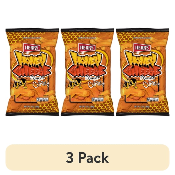 (3 pack) Herr's Honey Cheese Curls