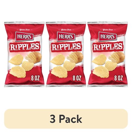 (3 pack) Herr's Ripple Potato Chips 8oz