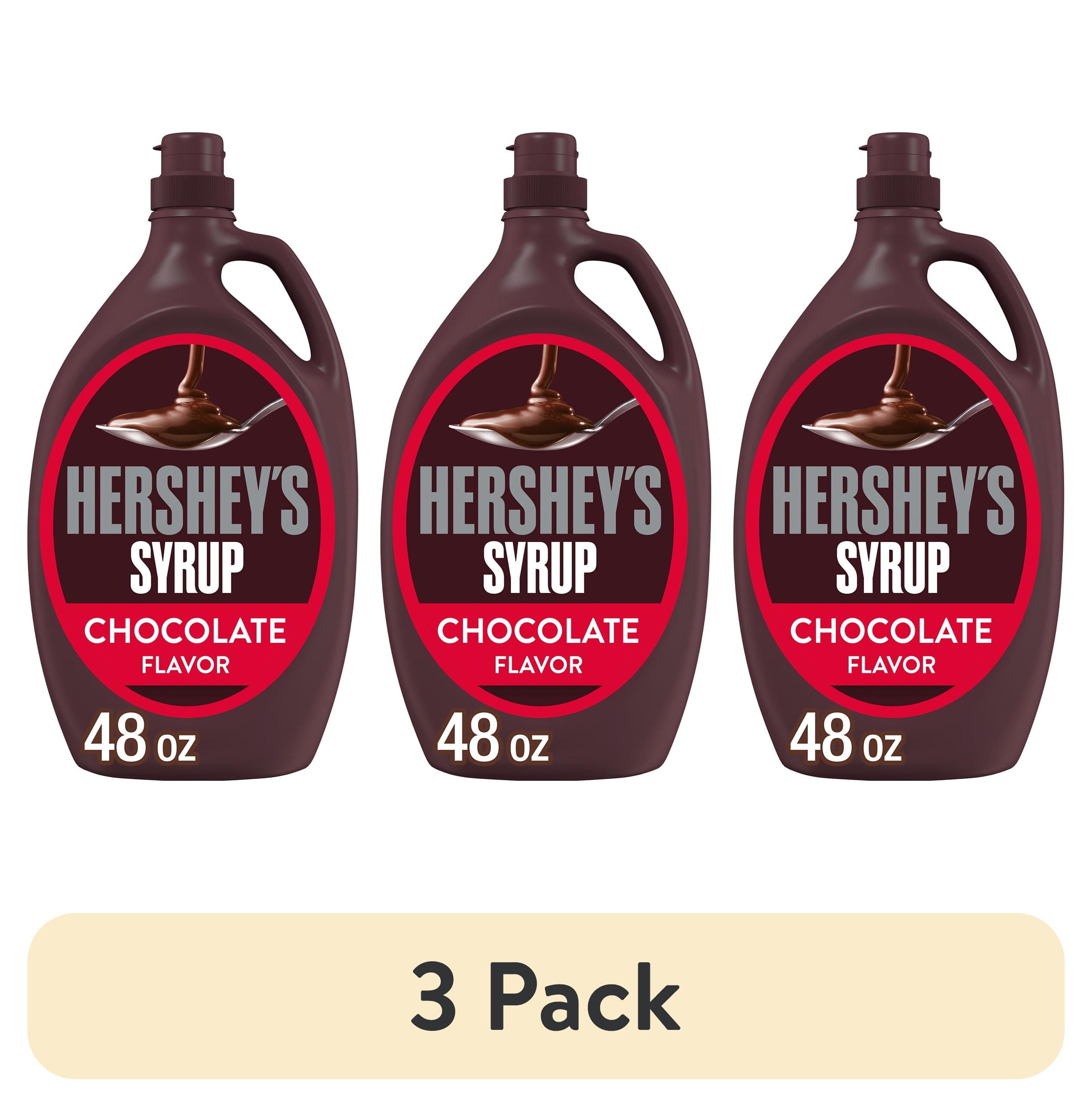 (3 pack) Hershey's Chocolate Syrup, Bulk Bottle 48 oz