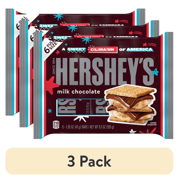 HERSHEY'S Milk Chocolate Bars (Pack of 3)