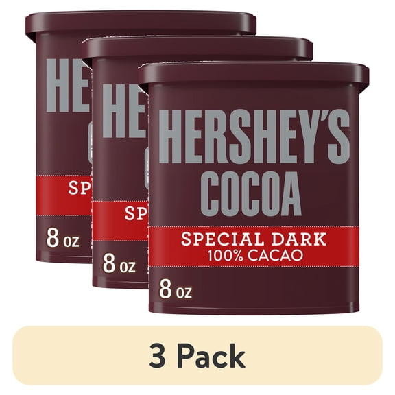 (3 pack) Hershey's Special Dark Dutched Cocoa Powder, Can 8 oz