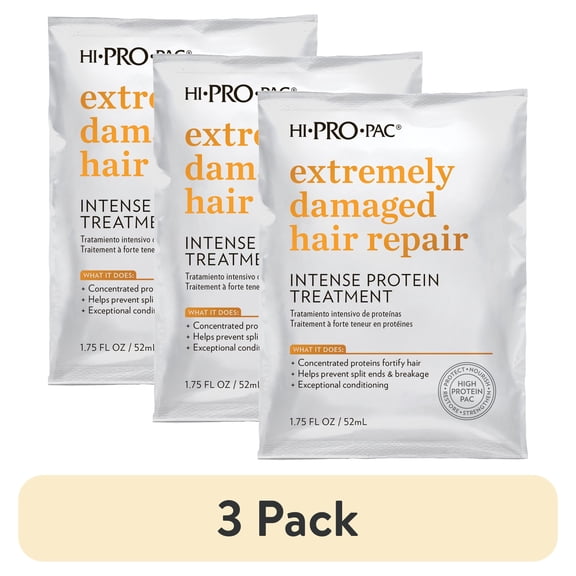 (3 pack) Hi-Pro-Pac Intense Protein Treatment to Repair Extremely Damaged Hair, 1.75 fl oz