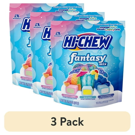 (3 pack) Hi-Chew Fantasy Mix Chewy Candy, 11.65 oz, Bag
