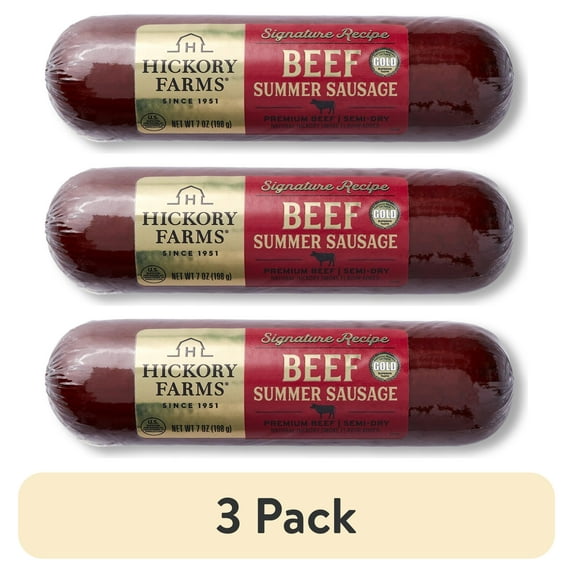 (3 pack) Hickory Farms Signature Beef Summer Sa ge 7 oz - Pantry, Gourmet Meat