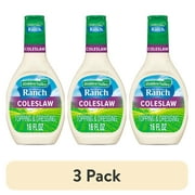 (3 pack) Hidden Valley Coleslaw Salad Dressing and Topping, 16 Ounce Bottle