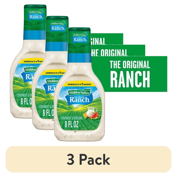 (3 pack) Hidden Valley Original Ranch Dressing, 8 fl. oz.