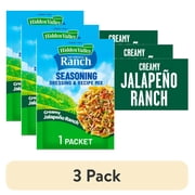(3 pack) Hidden Valley Creamy Jalapeno Ranch Seasoning Dressing & Recipe Mix, 1 oz Packet