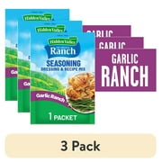 (3 pack) Hidden Valley Seasoning Garlic Ranch Dressing Mix, 1 oz Packet