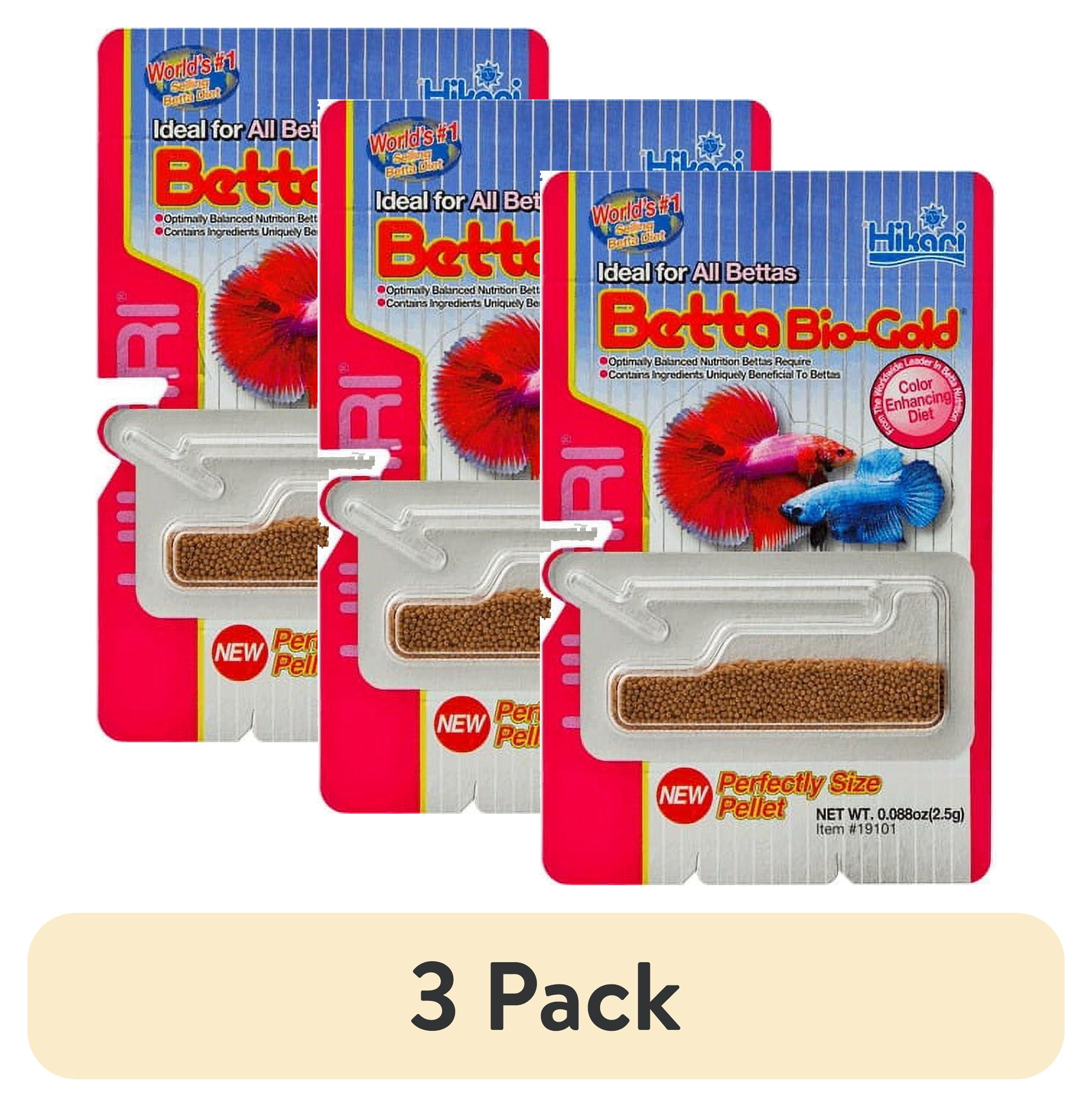 (3 pack) Hikari Betta: Betta Bio-Gold Baby Pellet Specialists' Fish Food Formula For Bettas, 2.5 Grams