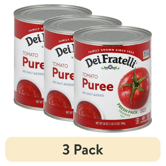 (3 pack) Hirzel Canning & Farms Dei Fratelli Tomato Puree, 28 oz