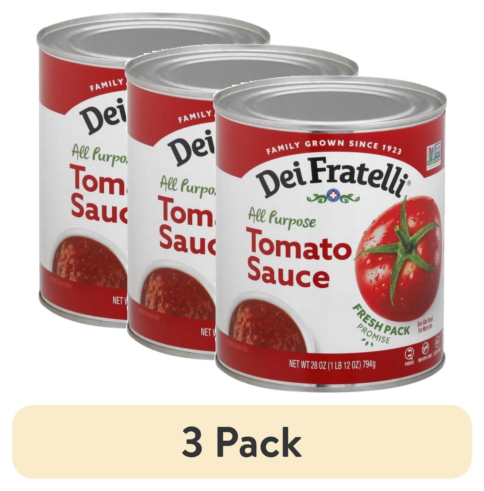 (3 pack) Hirzel Canning & Farms Dei Fratelli Tomato Sauce, 28 oz