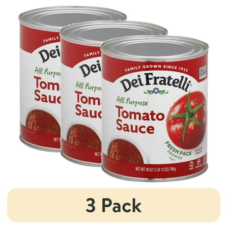 (3 pack) Hirzel Canning & Farms Dei Fratelli Tomato Sauce, 28 oz