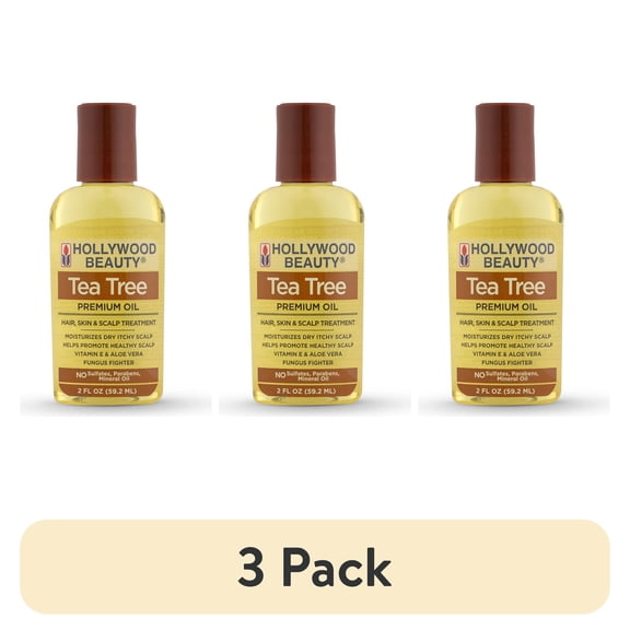 (3 pack) Hollywood Beauty Tea Tree Oil Skin and Scalp Treatment, 2 oz