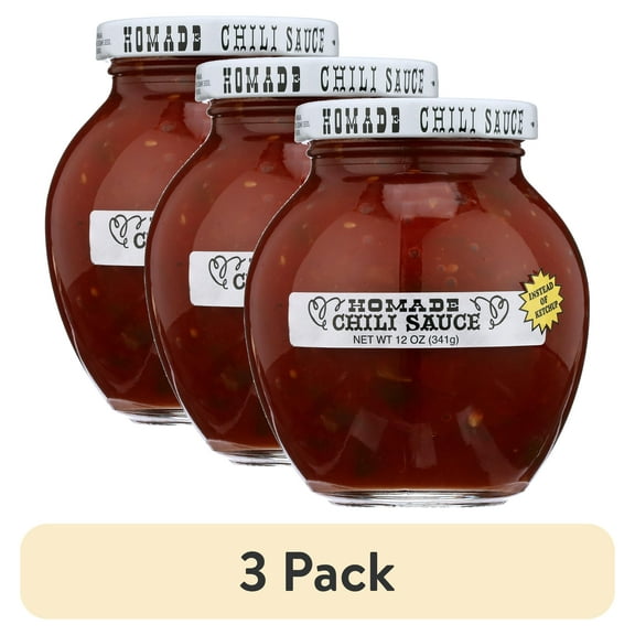 (3 pack) Homade Chili Sauce, 12 oz Bottle