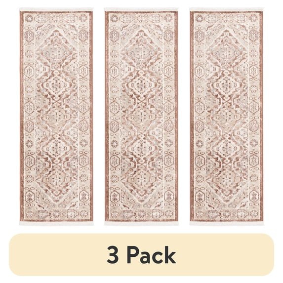 (3 pack) Home Decor Collection 20" x 60" Rust Persian Indoor Runner Rug